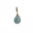 Pendentif aigue-marine argent 0.925 rhodié - La pièce
