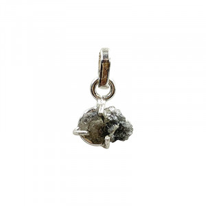Pendentif diamant brut - argent 0.925
