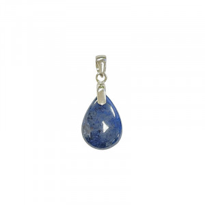 Pendentif Dumortierite - goutte - Argent 0.925 rhodié