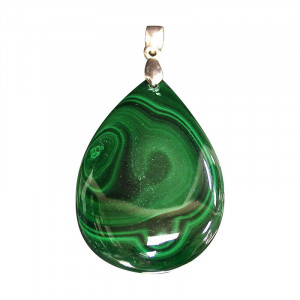 Pendentif malachite argent 0.925