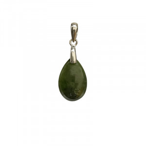 Pendentif Jade - argent 925 rhodié - La pièce