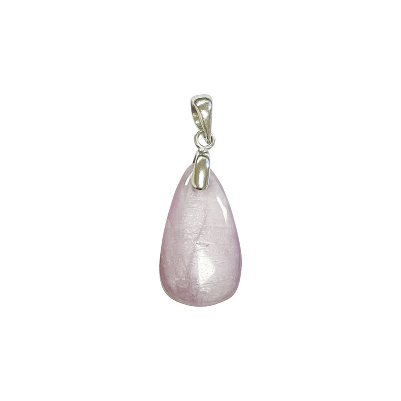 Pendentif Kunzite - goutte - Argent 0.925 rhodié