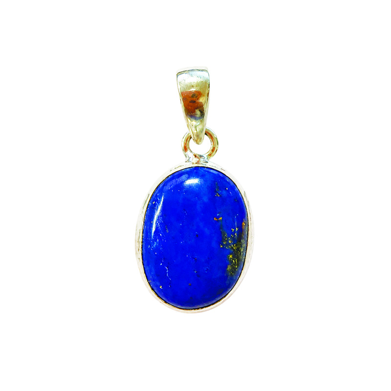 Pendentif ovale en Lapis Lazuli sur argent 0,925