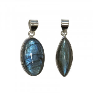 Pendentif Labradorite argent 0.925 rhodié