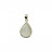 Pendentif pierre de lune goutte sur argent 0.925 rhodié