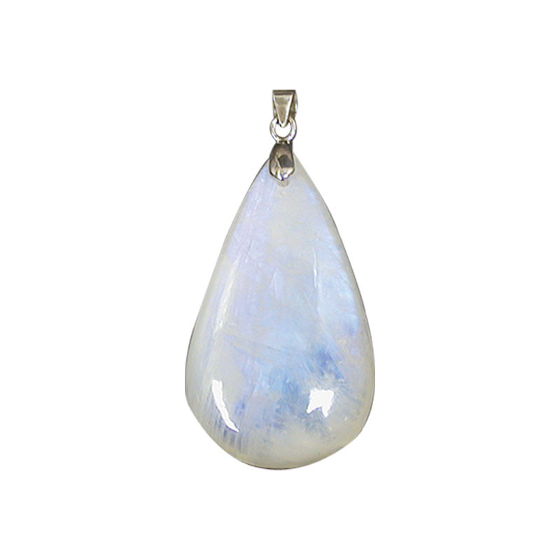 Pendentif pierre de lune T3 argent 0.925 rhodié