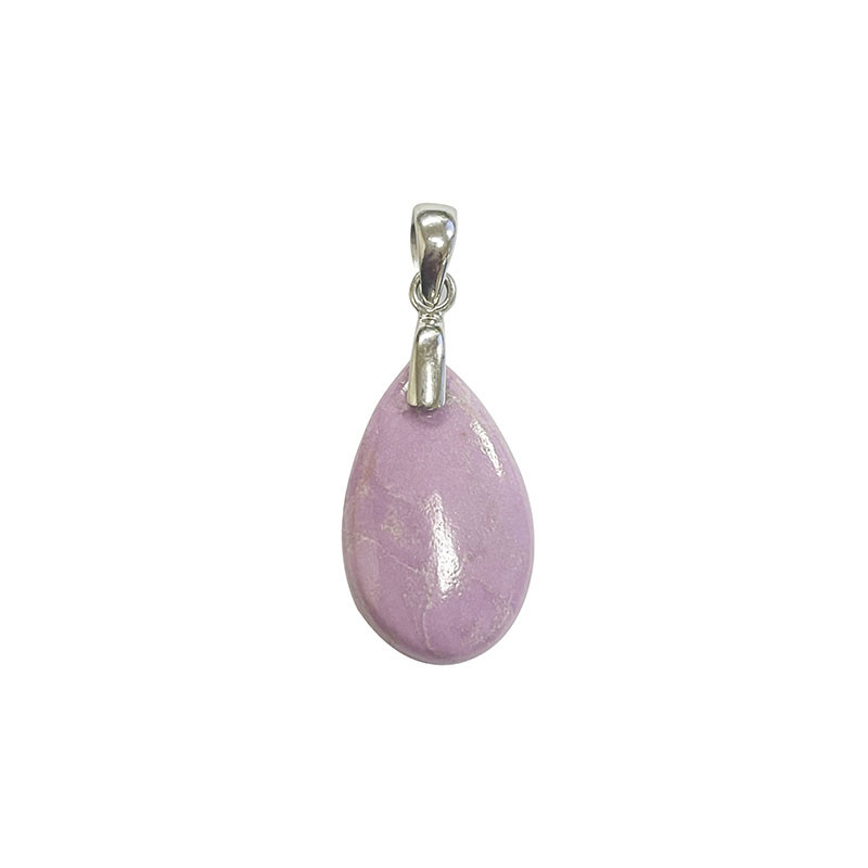 Pendentif Phosphosidérite - goutte - Argent 0.925 rhodié