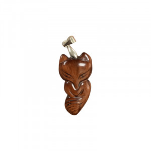 Pendentif renard - oeil de taureau - argent 0.925