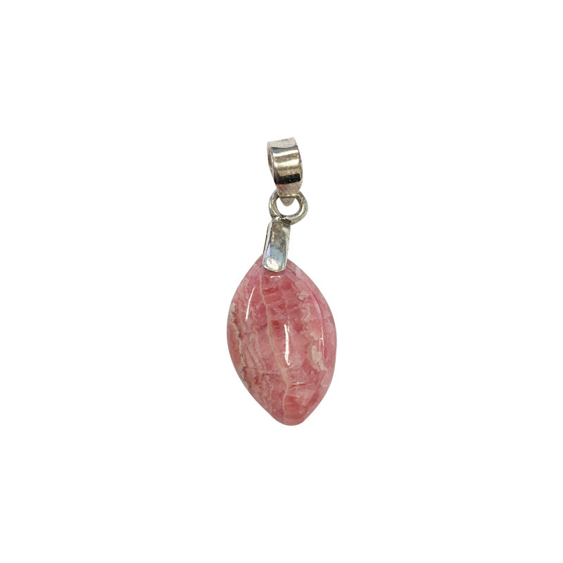 Pendentif Rhodochrosite T2 argent 0.925 rhodié