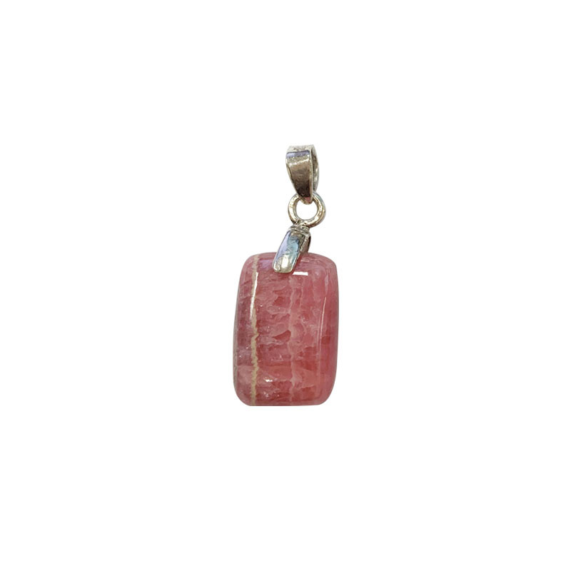 Pendentif Rhodochrosite T2 argent 0.925 rhodié