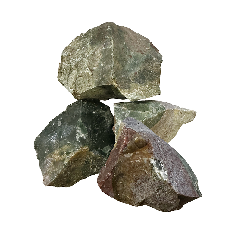 Jaspe héliotrope brut, qualité B, en provenance d'Inde - Le kg - 3 à 6 cm