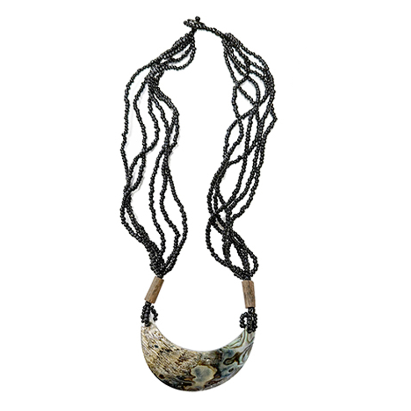 COLLIER PAUA SHELL 53 CM