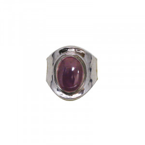 Bague Réglable Améthyste et Argent 0.925 Rhodié - La pièce