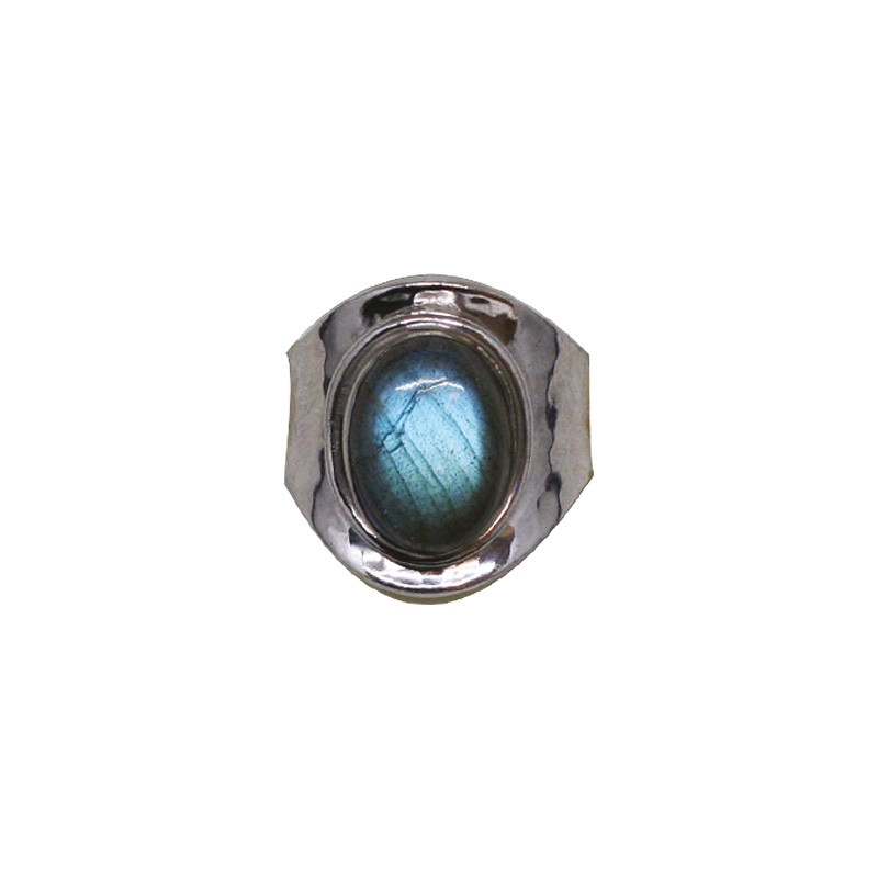 Bague réglable Labradorite en Argent 0.925 Rhodié - La pièce