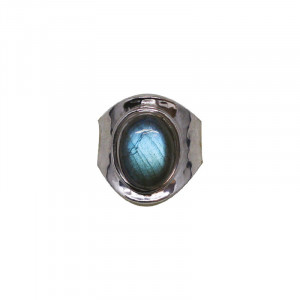 Bague réglable Labradorite en Argent 0.925 Rhodié - La pièce