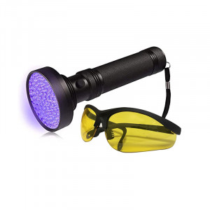 Lampe 100 LEDS ultraviolets avec lunettes