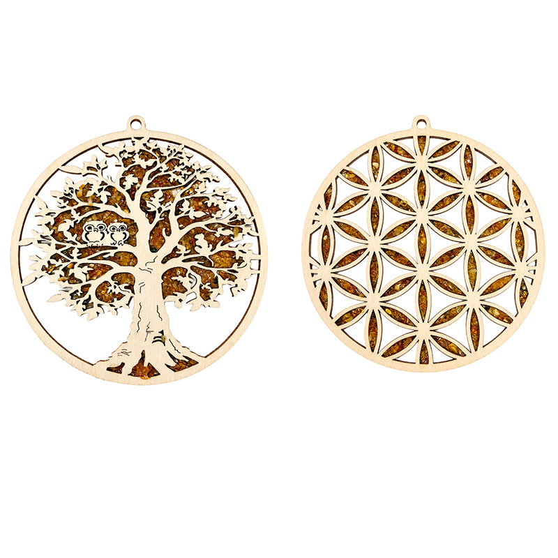 Magnet Vitrage ambré – Arbre de Vie ou Fleur de Vie