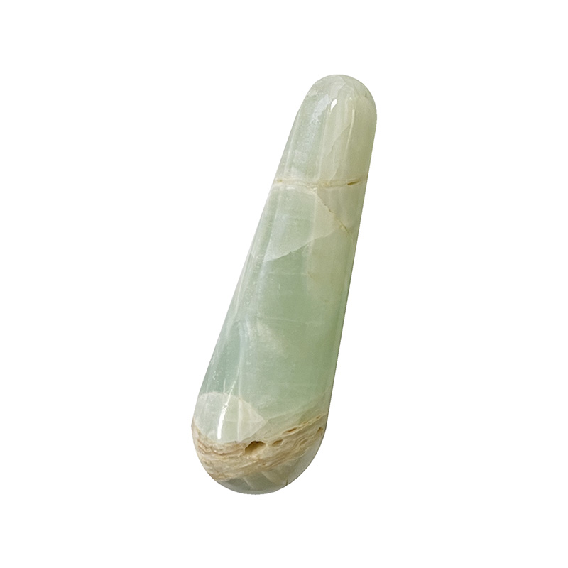Baton de massage arrondi - Calcite bleue verte - La pièce