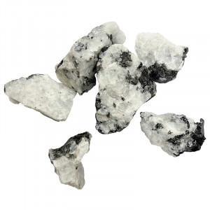 Pierre de lune avec Mica (Biotite) brute d'Inde - le kg - 3 à 6 cm