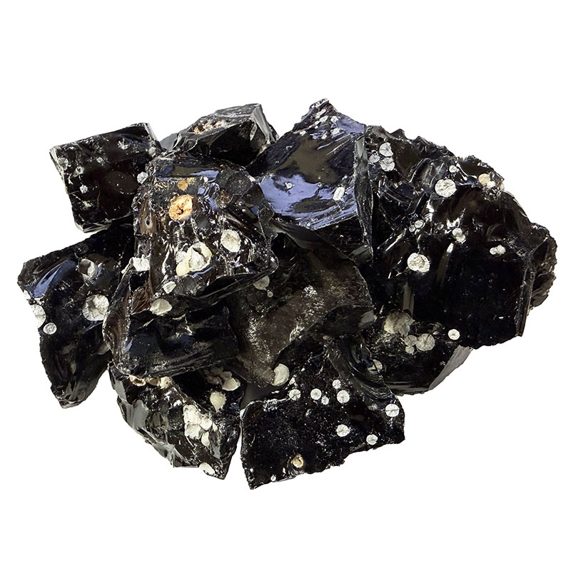 Obsidienne mouchetée brute - Mexique - le KG - 5 à 8 cm