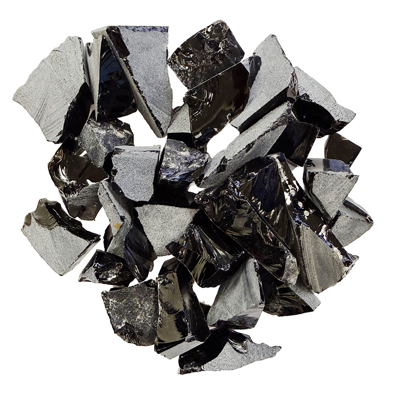 Obsidienne noire brute du Mexique - Qualité B - 1 Kg - 3 à 5 cm
