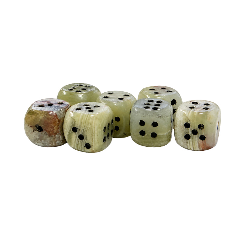 Dés onyx le lot 6 ou 12 pcs