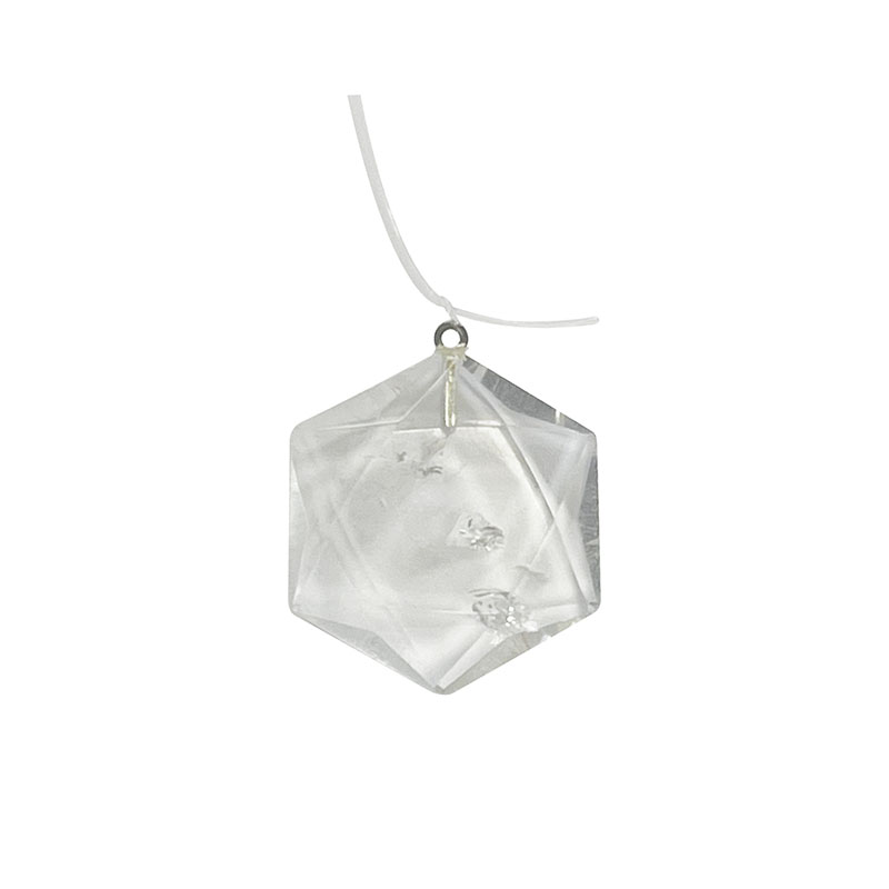 Pendule Cristal de roche Hexagone
