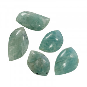 Pierres plates - Amazonite - 5 pièces