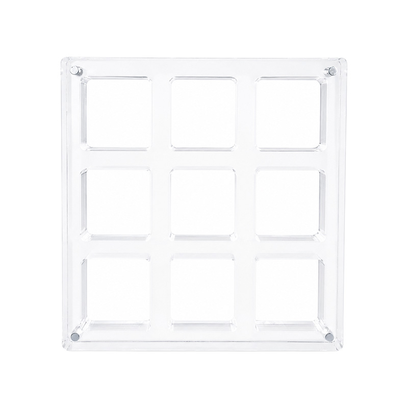 Présentoir Acrylique à 9 Compartiments avec Couvercles Aimantés