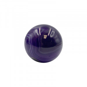 Sphère en agate teintée violette du Brésil