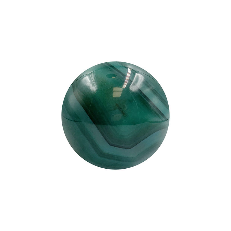 Sphère agate teintée verte du Brésil