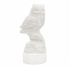 Statuette Hibou en Sélénite – 9 cm - La pièce