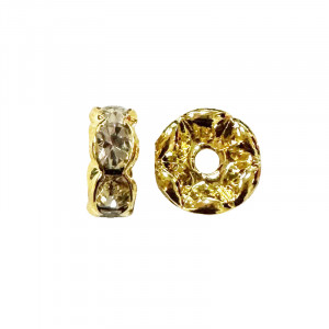 Rondelle strass - 6 ou 8 mm - 100 pièces