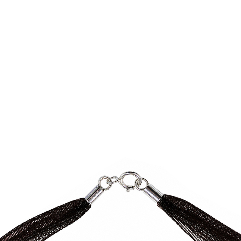 Ruban 4 mm - 5 rangs avec fermoir en argent 0.925 – 45 cm – Lot de 10 pièces