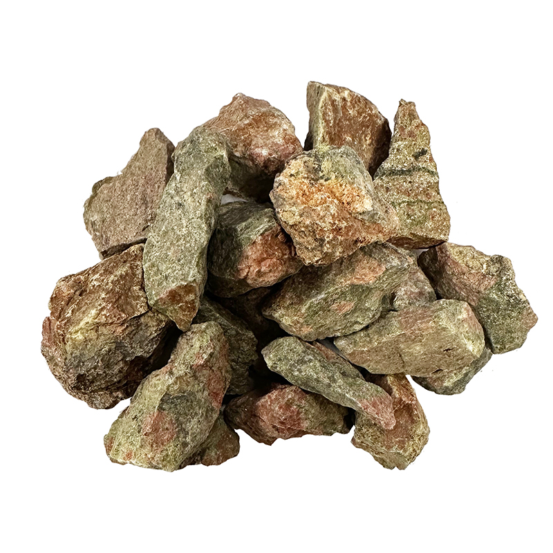 Unakite qualité B Afrique du sud morceaux de 3 à 5 cm - Le kg