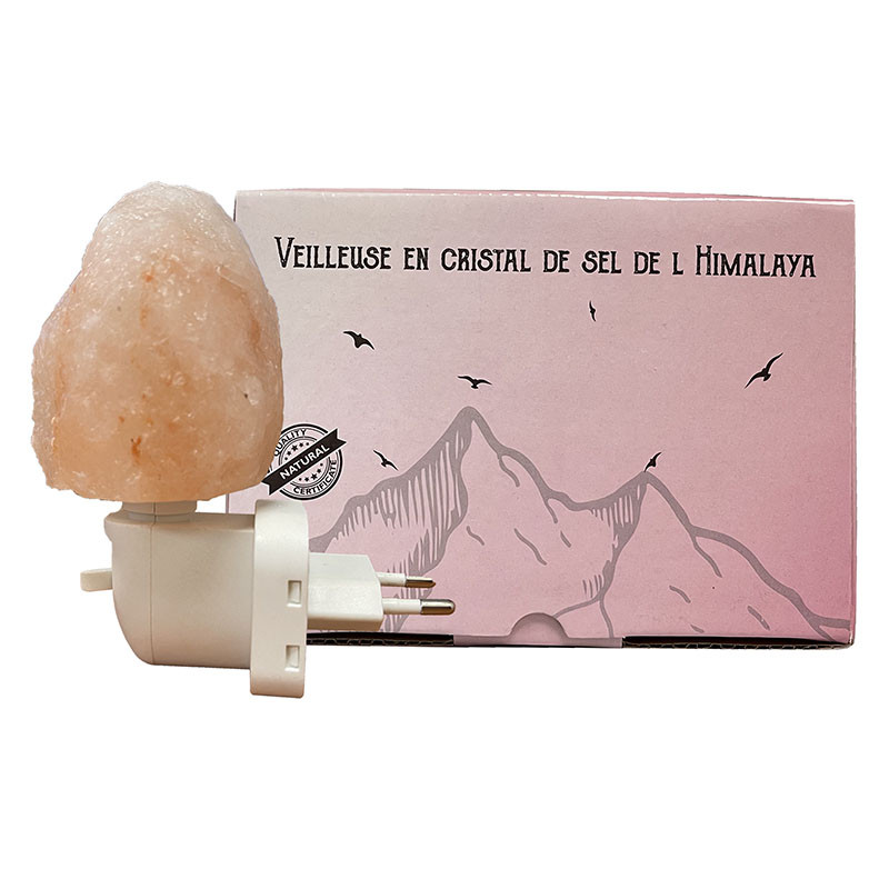 Veilleuse en sel avec prise et ampoule E14 - 1.5W - la pièce