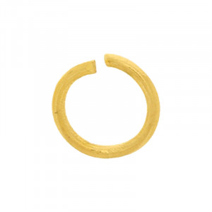 Anneau ouvert en acier doré de 4 mm
