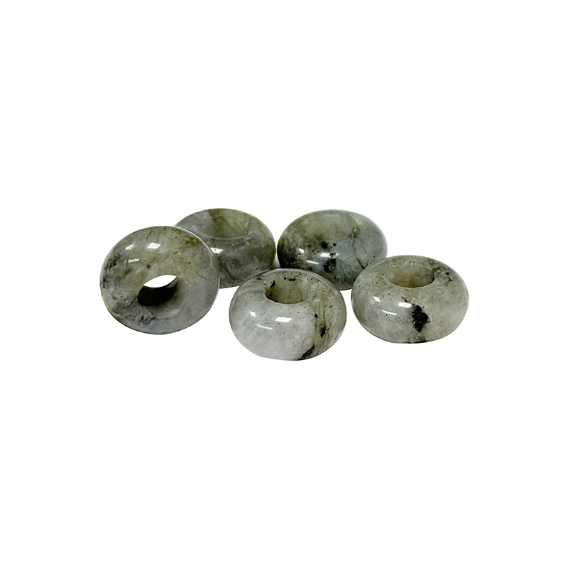 Lot de 5 Billes Gros Trou en Labradorite