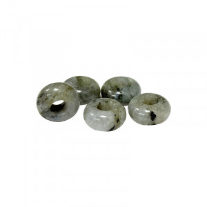 Lot de 5 Billes Gros Trou en Labradorite