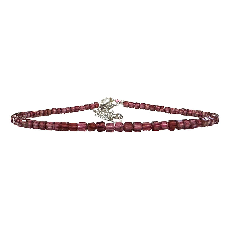 Bracelet carré facetté en Grenat