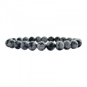 Bracelet Obsidienne Mouchetée 8 mm - 20 cm ou 22,4 cm - La pièce
