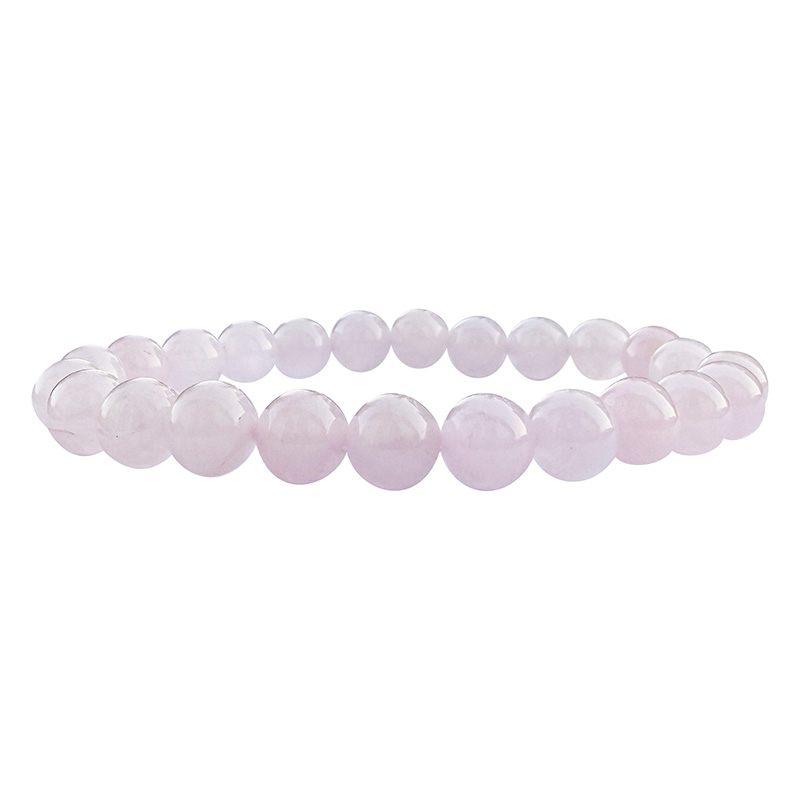 Bracelet Quartz Rose 8 mm - 20 cm ou 22,4 cm - La pièce