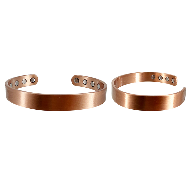 Bracelet Jonc 8 mm en Cuivre avec 8 Aimants