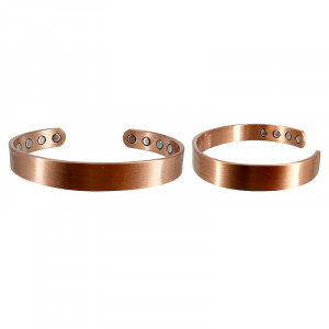 Bracelet Jonc 8 mm en Cuivre avec 8 Aimants