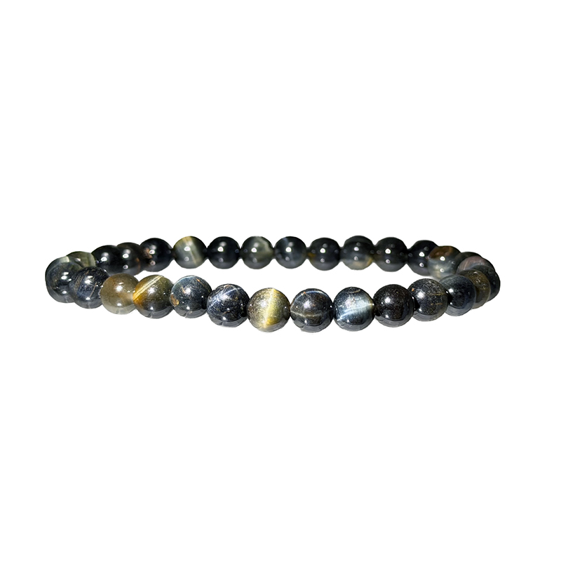 Bracelet en Œil de Tigre Bleu - 4 à 10 mm - La pièce