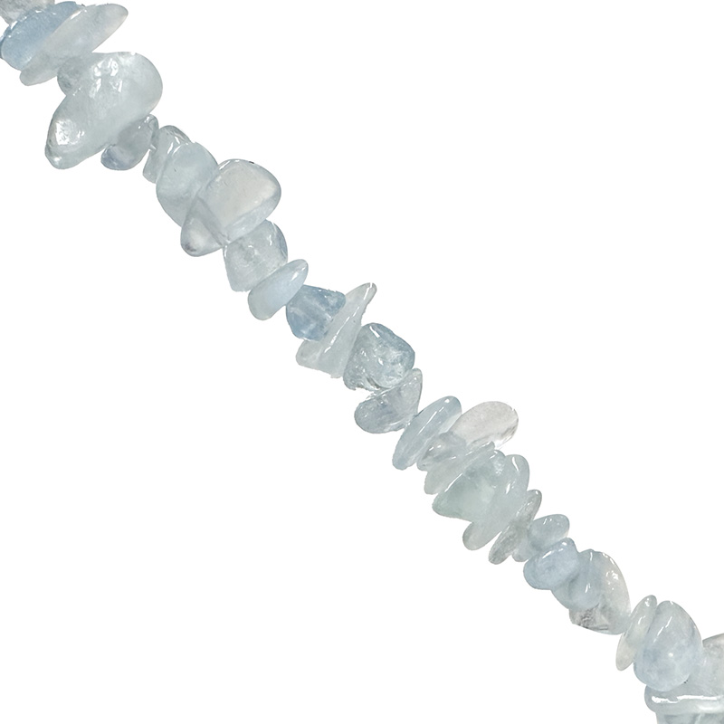 Collier aigue marine baroque 85 cm - La pièce