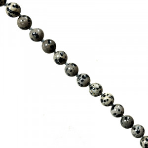 Collier Jaspe dalmatien noué