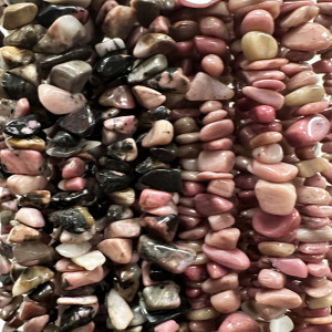 Collier Rhodonite baroque - 42 cm - Lot de 10 pièces
