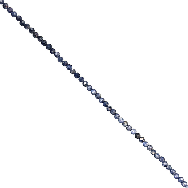 Collier saphir facetté de 2,4 mm - Argent 0.925