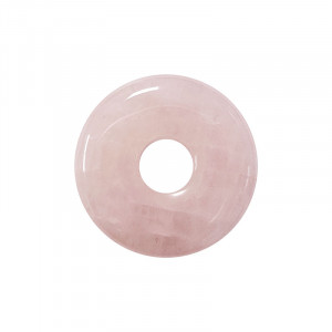 Donuts pendentif en quartz rose